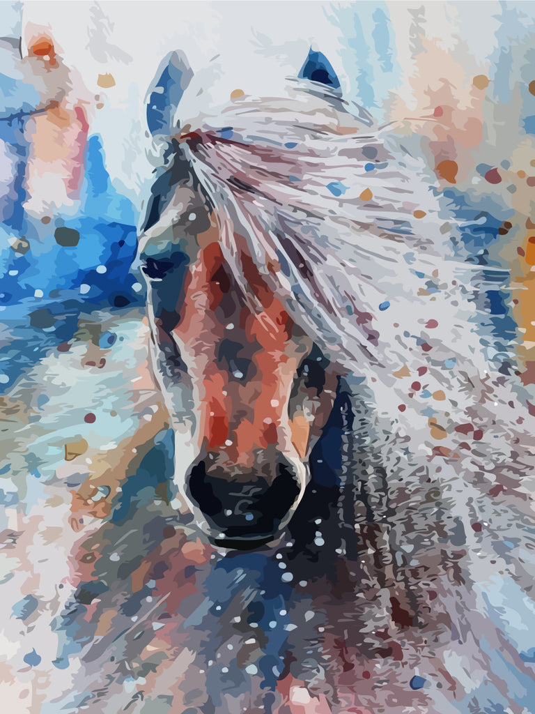 Watercolor Horse Paint by Numbers
