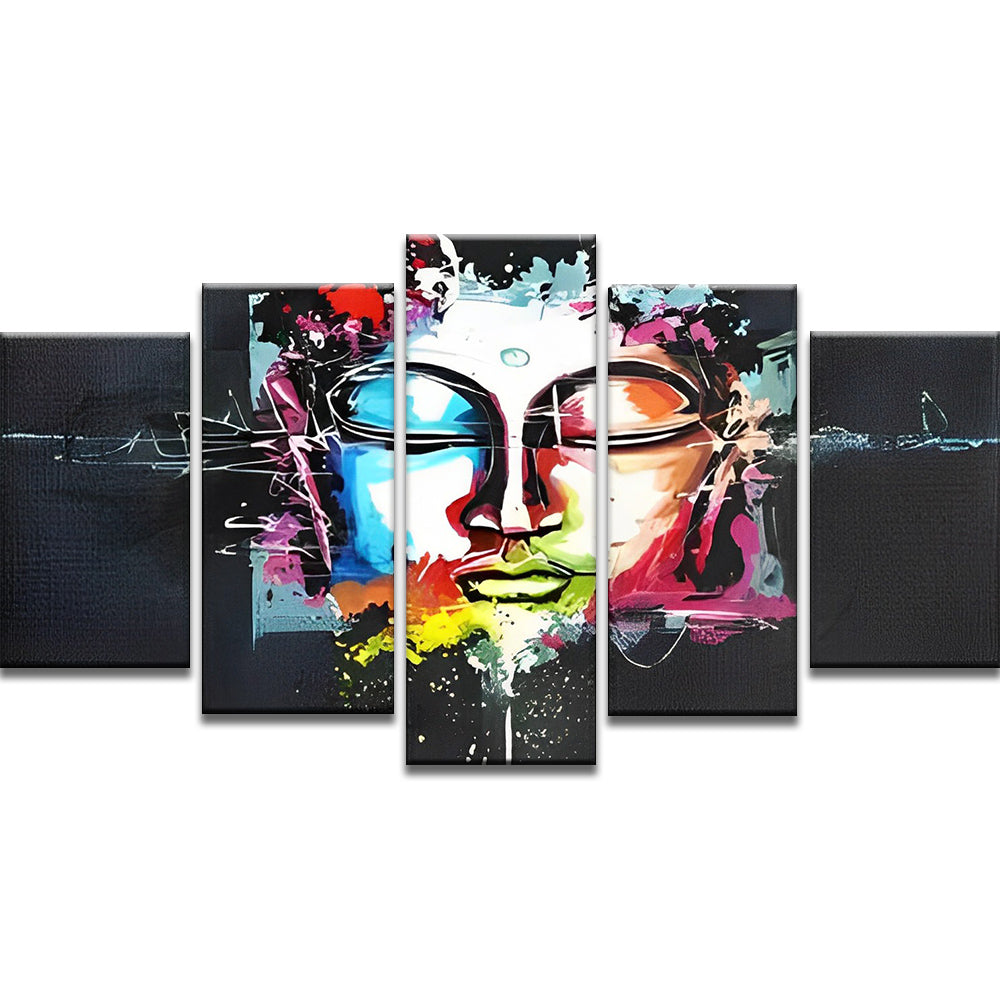 Watercolour Buddha Statue Pop Art 5 Pack Paint By Numbers