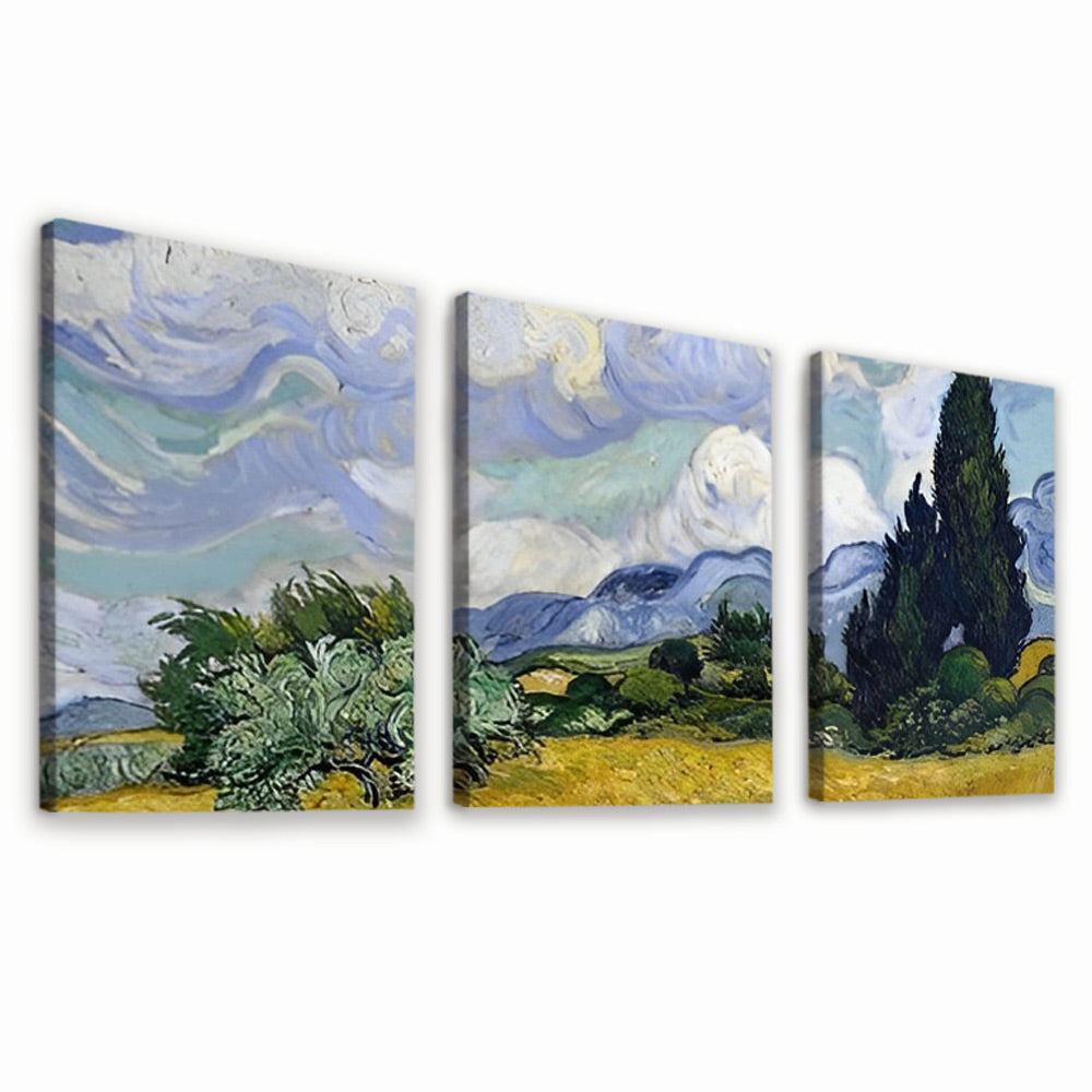 Wheat Field and Cypress 3 Pack Paint By Numbers