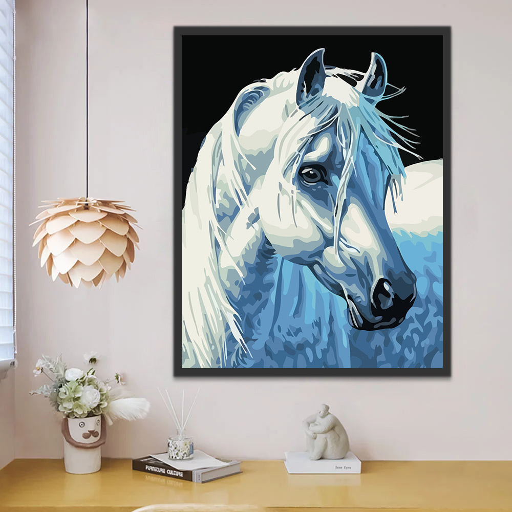 White Horse Paint by Numbers