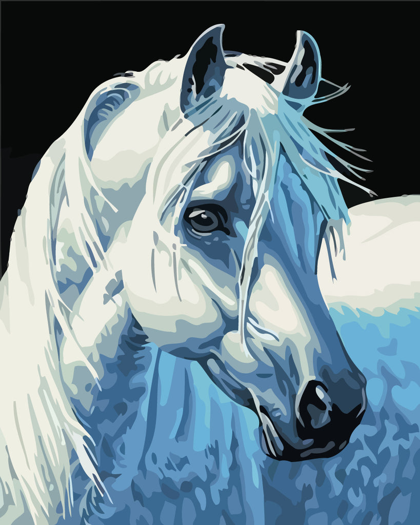 White Horse Paint by Numbers