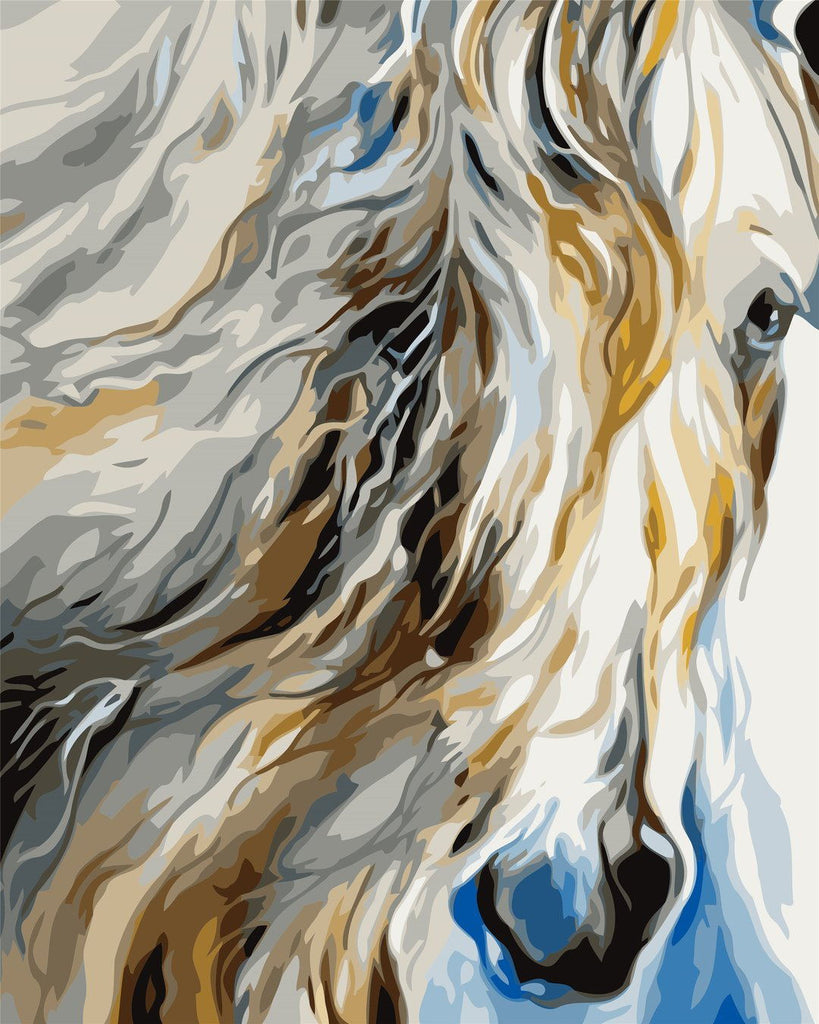 White Horse Paint by Numbers