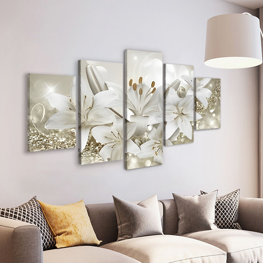 White Lilies 5 Pack Paint By Numbers
