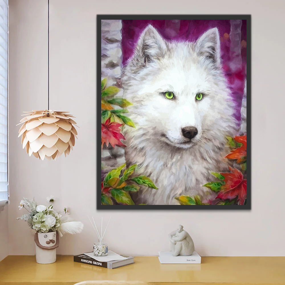 White Wolf Paint by Numbers