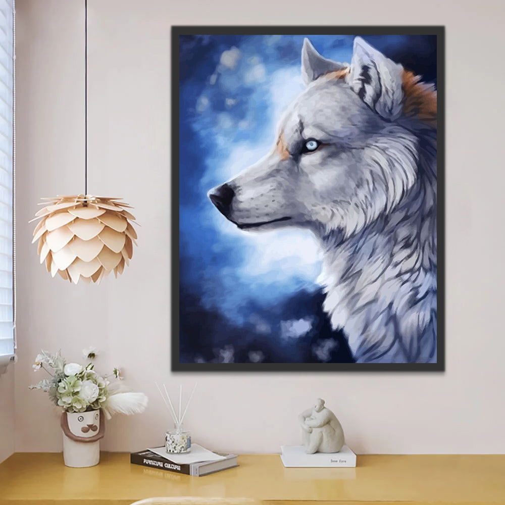 White Wolf Paint by Numbers