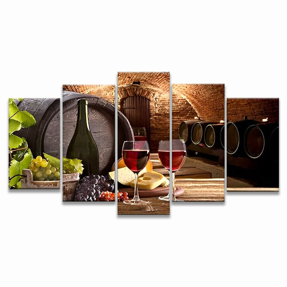 Wine in the Cellar 5 Pack Paint By Numbers