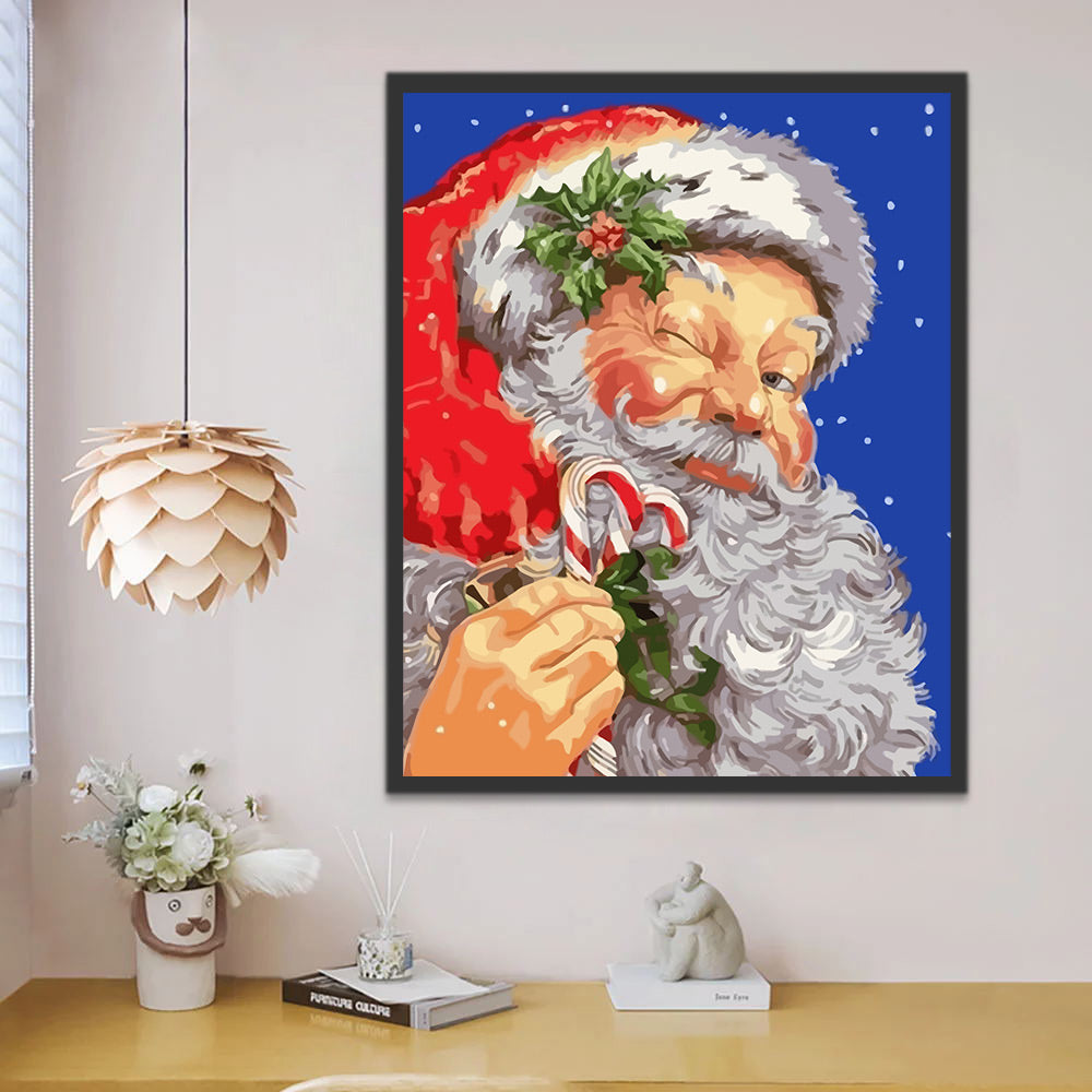 Winking Santa Paint by Numbers