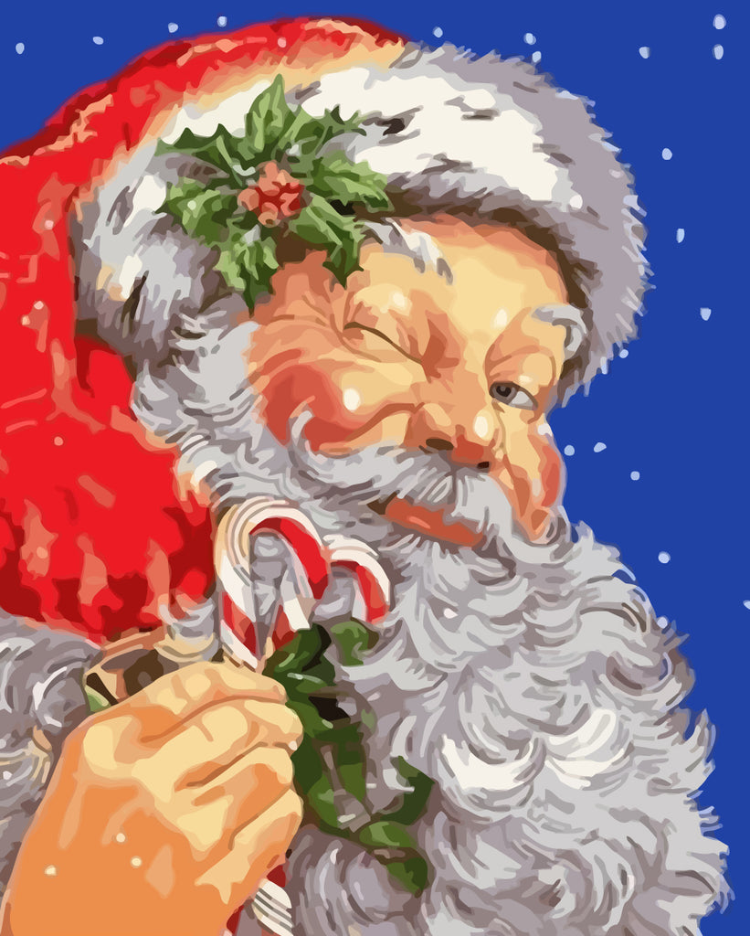 Winking Santa Paint by Numbers