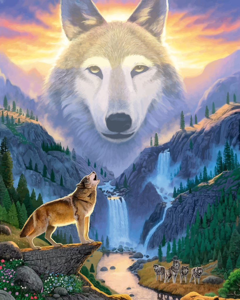 Wolf in the Valley Paint by Numbers