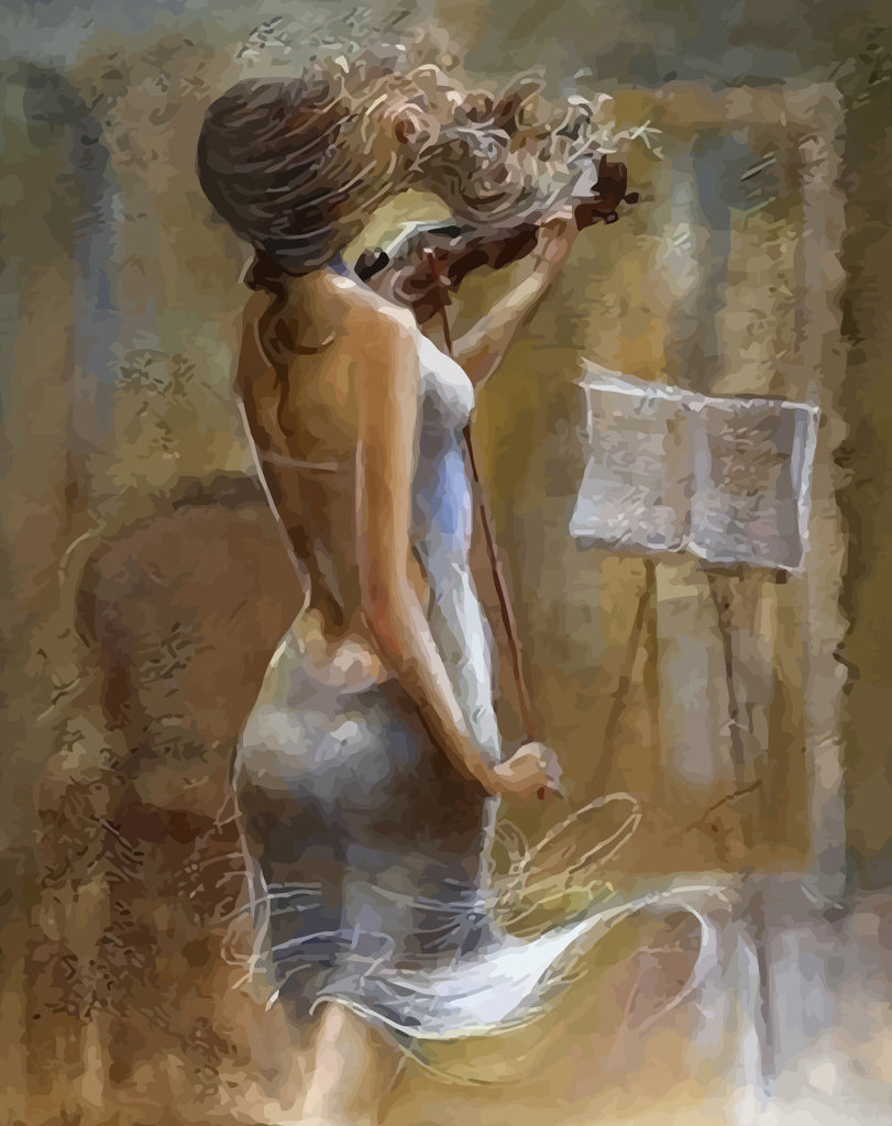 Woman Playing the Violin Paint by Numbers