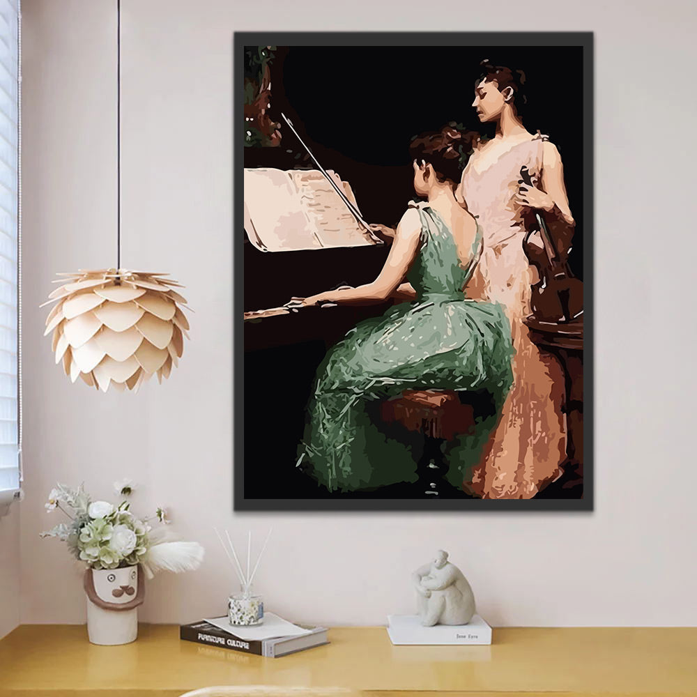 Women Playing the Piano Paint by Numbers