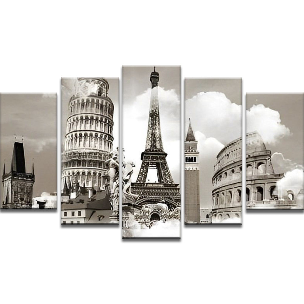 World Famous Architecture 5 Pack Paint By Numbers