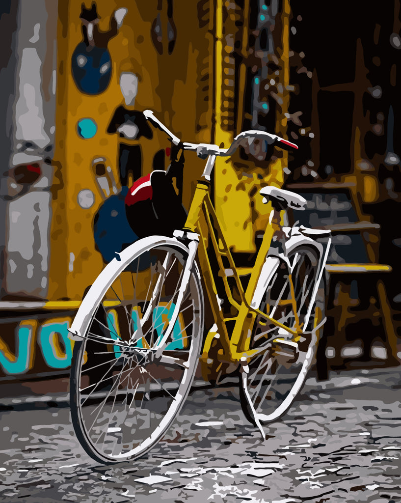 Yellow Bicycle Paint by Numbers