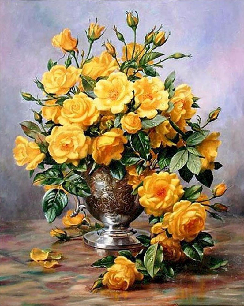 Yellow Roses Paint by Numbers